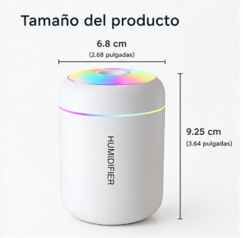 Mini Humidificador Ultrasónico Portátil